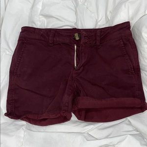 AE twill shorts (Maroon)